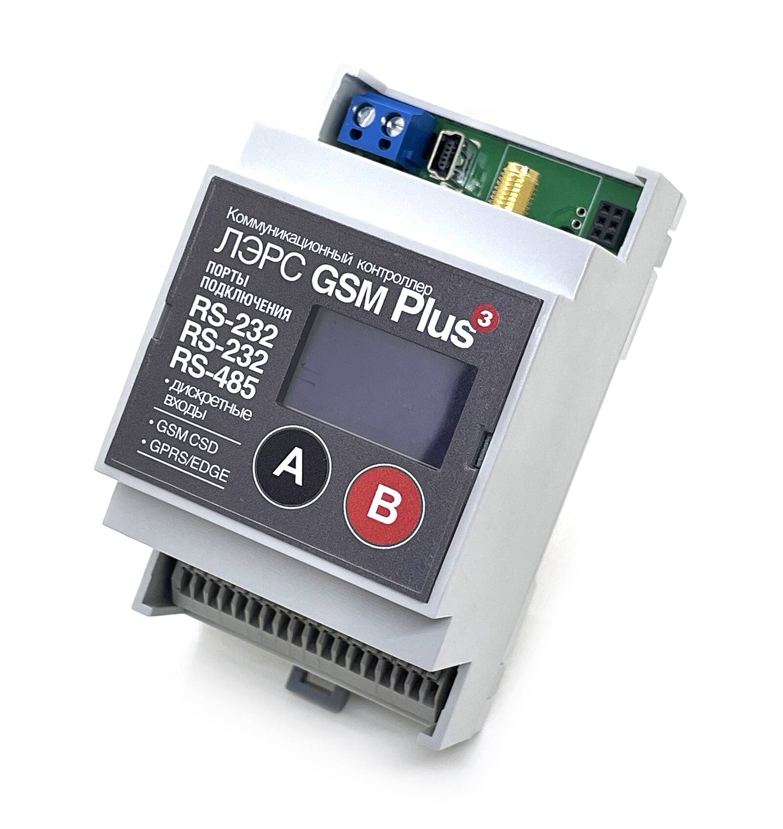 Контроллер ЛЭРС GSM Plus 3. Интерфейсы подключения RS-232, RS-232, RS ...